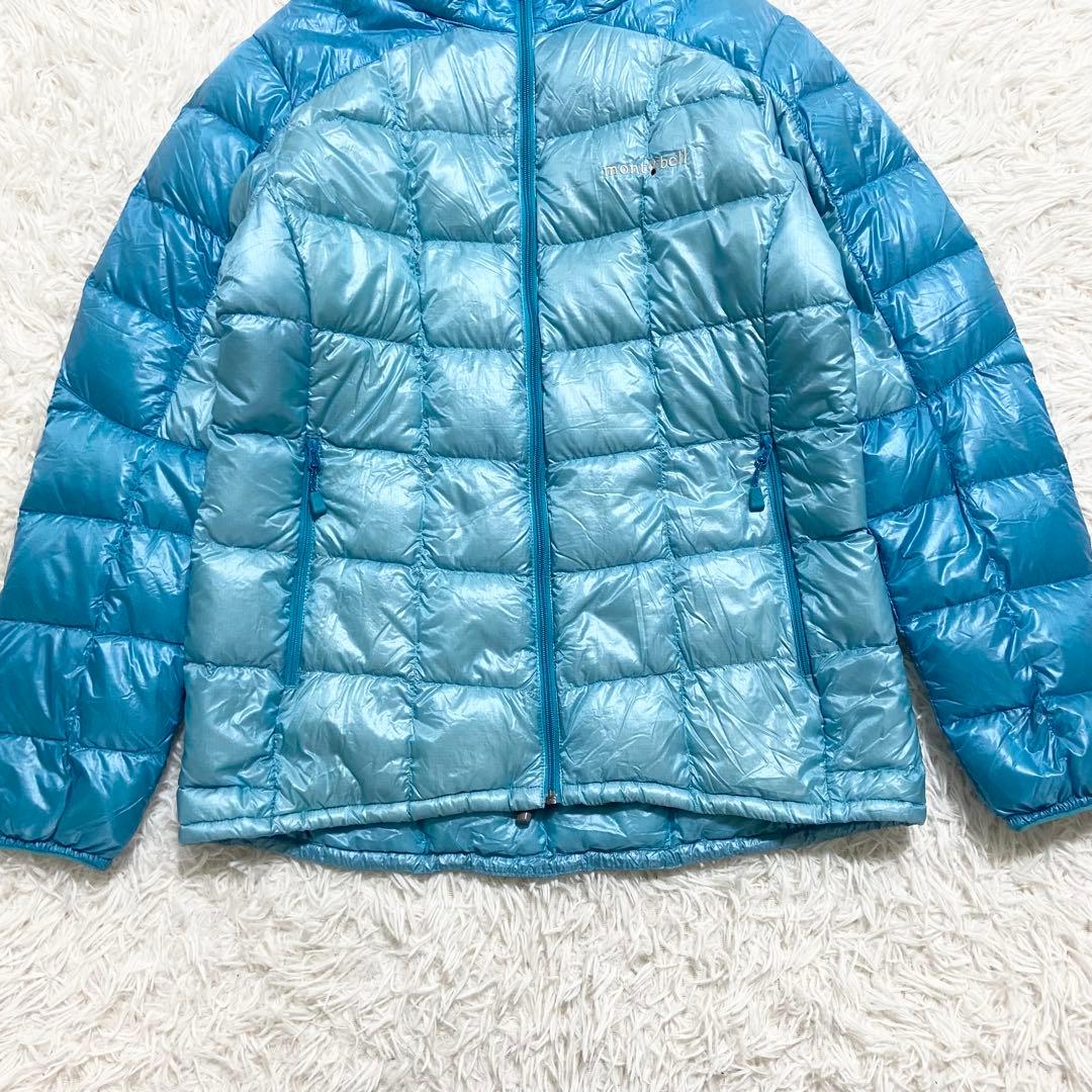 モンベル スペリオダウンパーカ ジャケット レディースM ブルー 水色