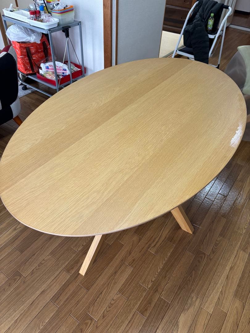 【美品】関家具　ダイニングテーブル　楕円形