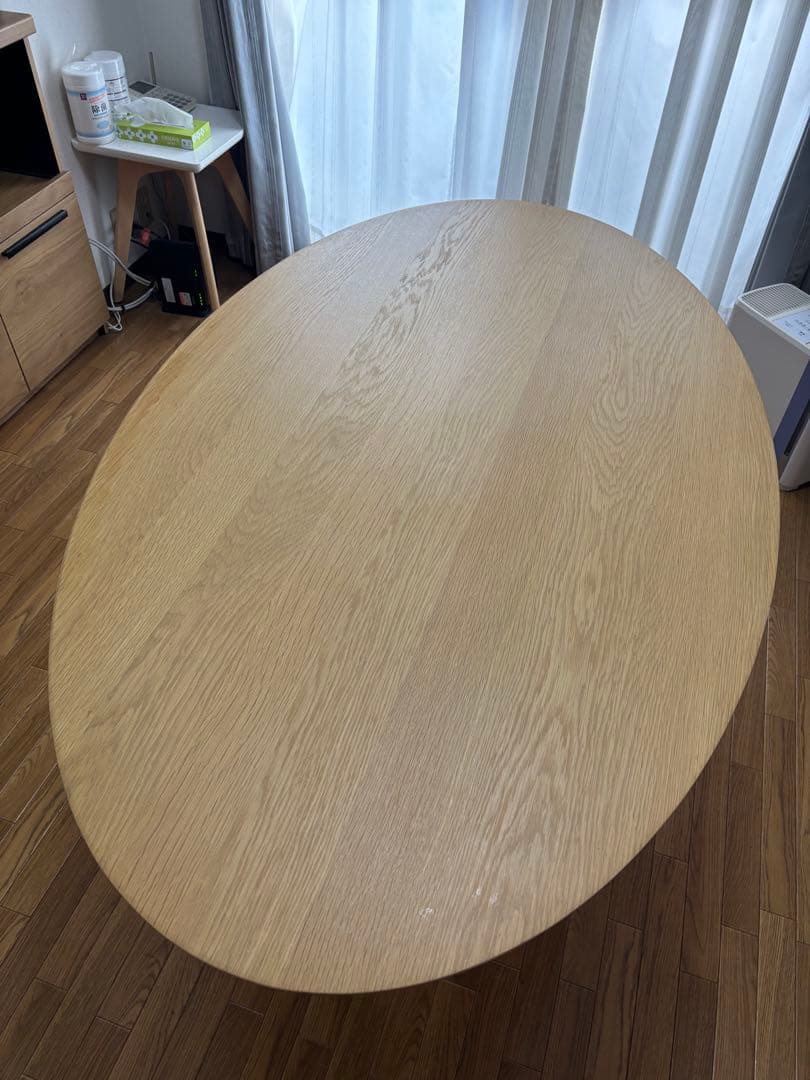 【美品】関家具　ダイニングテーブル　楕円形