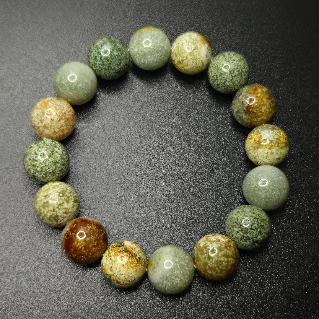 【天然瑪瑙/最強品質】星空瑪瑙＊約12.5mm＊　天然石ブレスレット