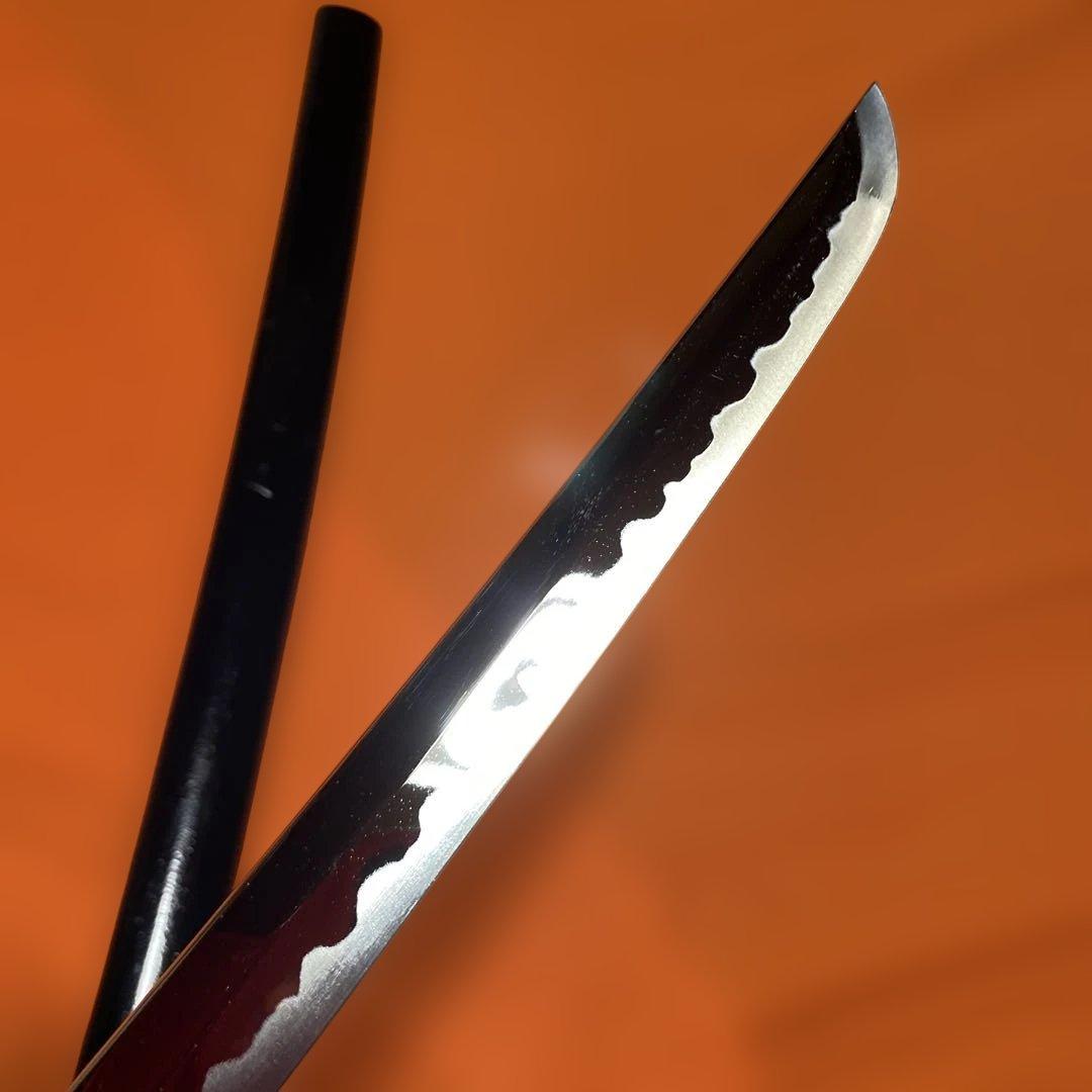 割安模造刀 黒柄 雲龍楕円鍔 黒呂鞘