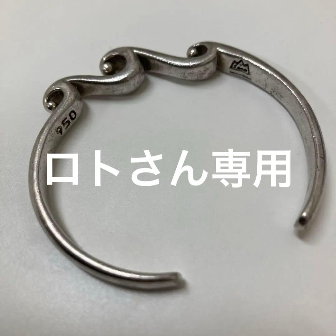 SAAD シルバー950 スワールデザイン バングル