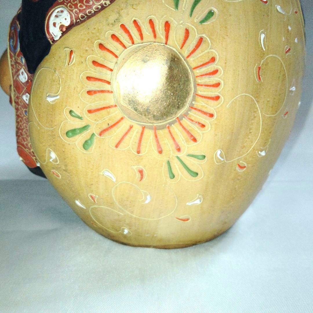 九谷焼 　布袋様　縁起物　 骨董　陶芸　 置物　 古美術　七福神　染付金彩