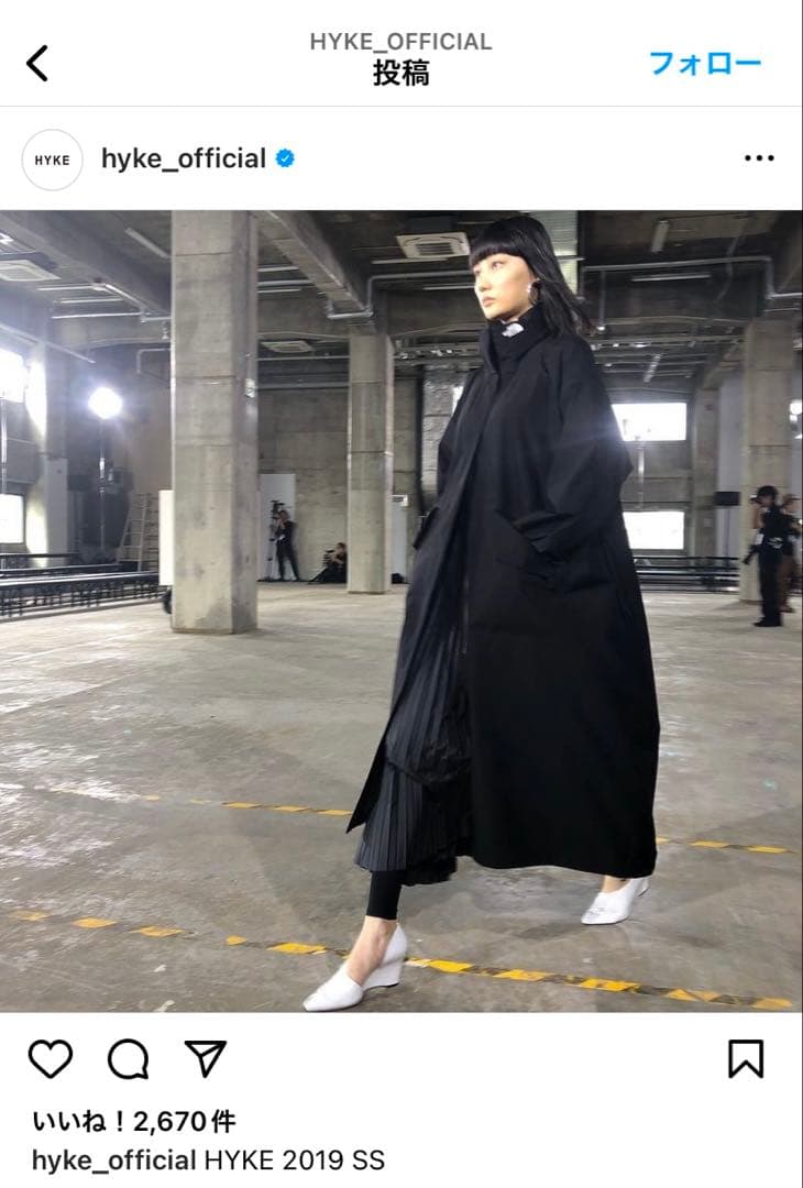 HYKE The North Faceロングコート ゴアテックス