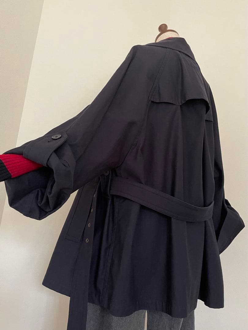 【トラディショナルウェザーウェア】オーバーショートトレンチコート