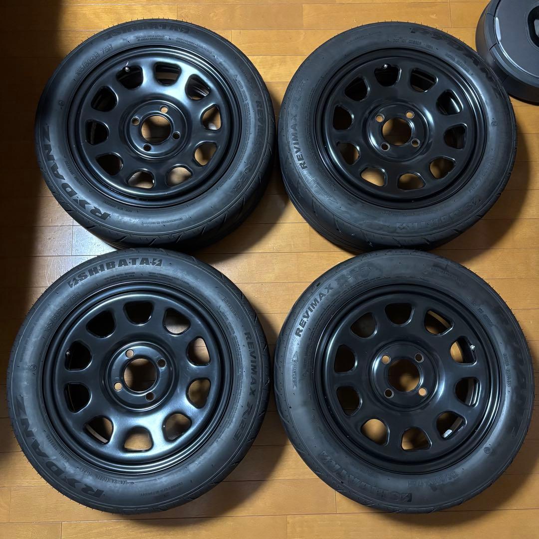 バリ山！シバタイヤ付き 鉄14インチホイール