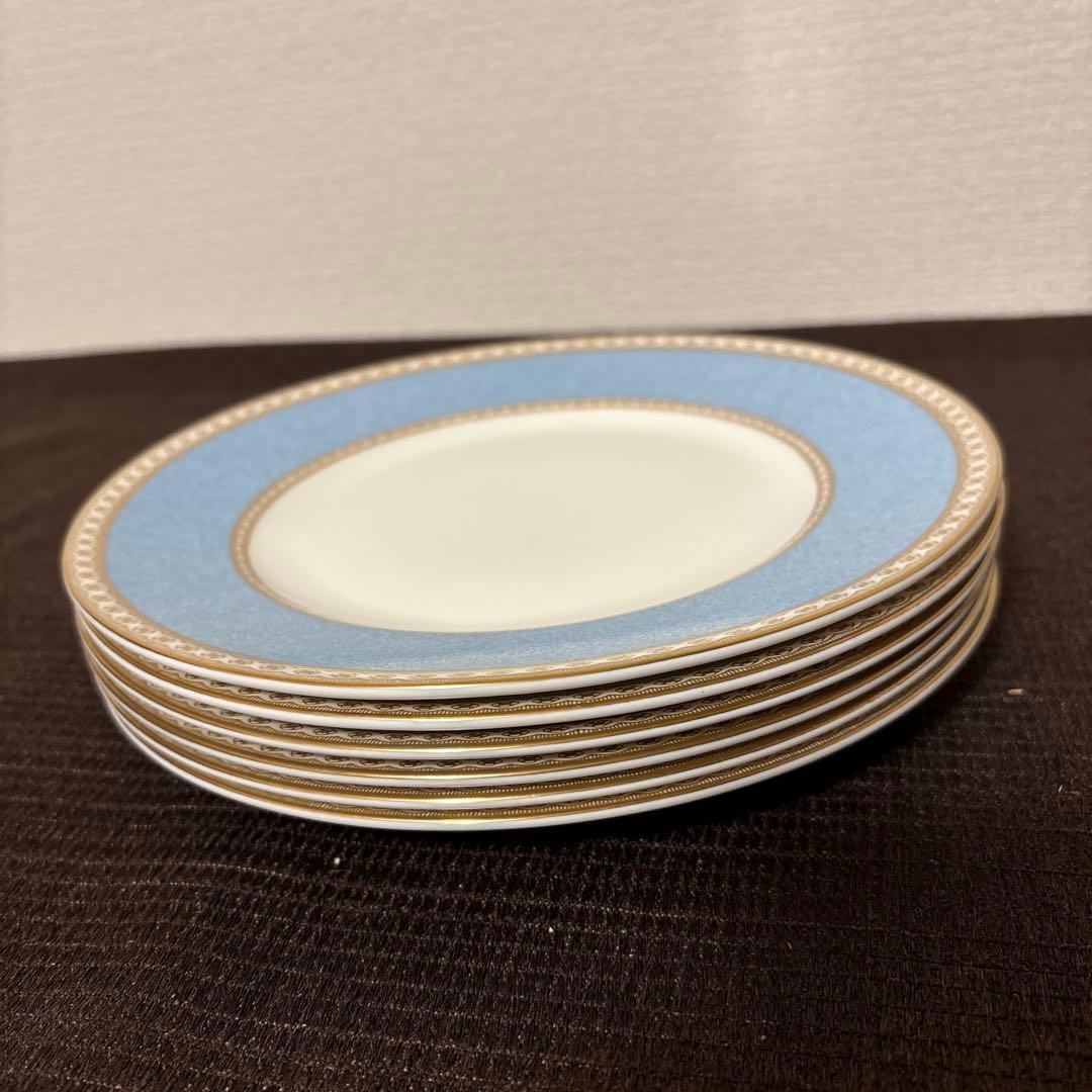 ウェッジウッド　ユーランダー　ペールブルー　デザートプレート　20.5cm