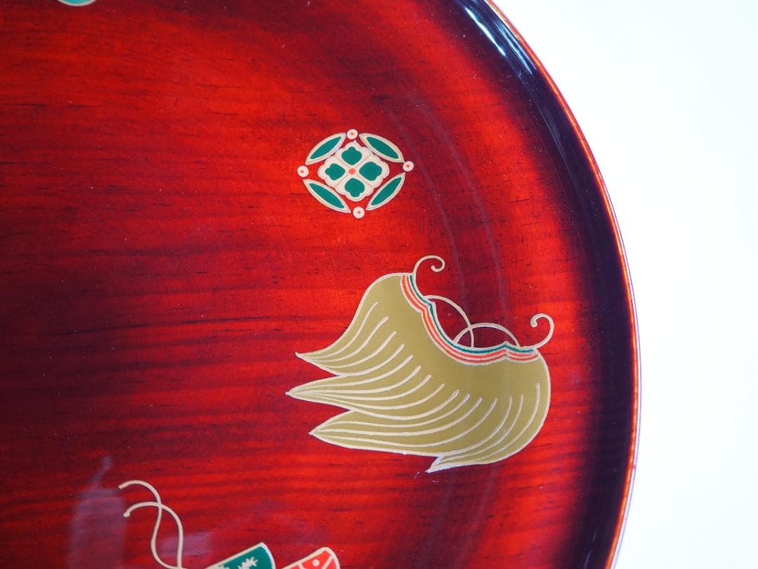 5代川端近左造『宝尽松溜青海盆』（共箱）