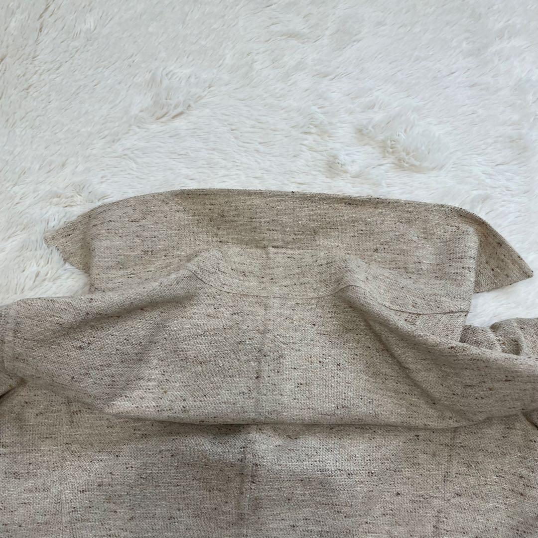 CELINE セリーヌ　ロングリバーコート　薄手　シルク　ウール　ツイード　３６