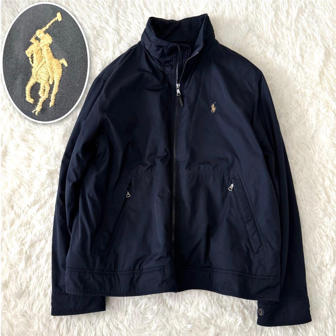 ポロバイラルフローレン 中綿ブルゾン メンズ L サイズ ポニー刺繍 フード欠損
