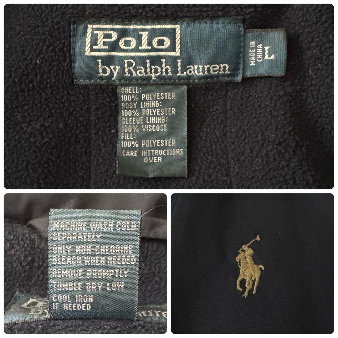 ポロバイラルフローレン 中綿ブルゾン メンズ L サイズ ポニー刺繍 フード欠損