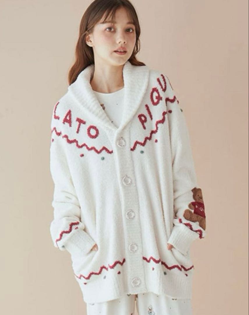 ジェラートピケ　HOLIDAY UNISEX ノルディックショールカーディガン