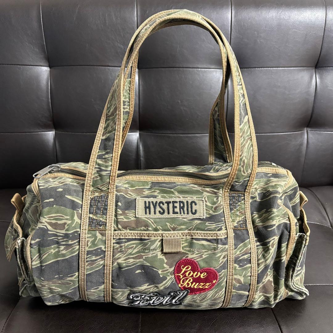 【美品】HYSTERIC GLAMOUR ボストンバッグ タイガー カモ ドラム