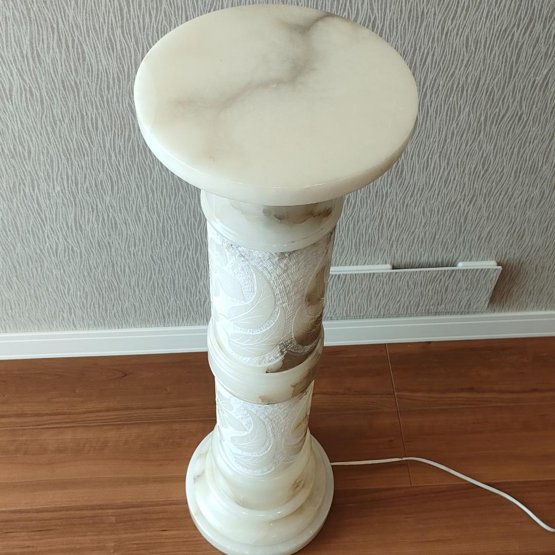 アンティーク　大理石　ランプベース　花台　間接照明