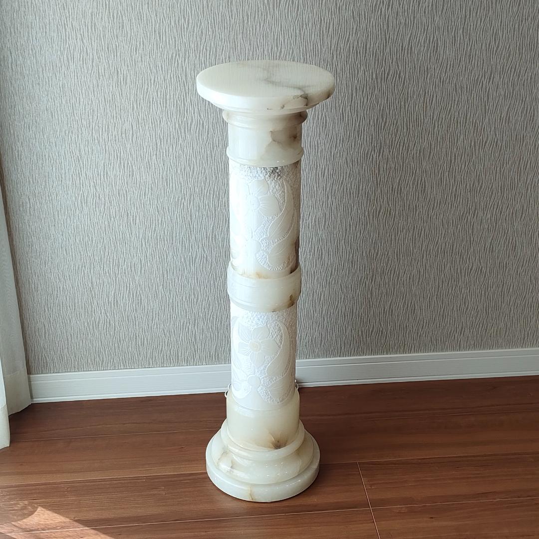 アンティーク　大理石　ランプベース　花台　間接照明