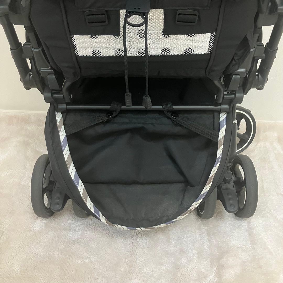 Aprica ラクーナエアーコンパクト グレー ベビーカー持ち手レザー ★美品