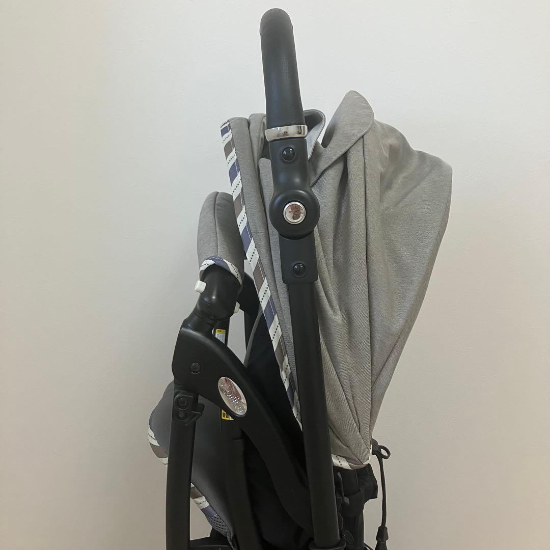 Aprica ラクーナエアーコンパクト グレー ベビーカー持ち手レザー ★美品
