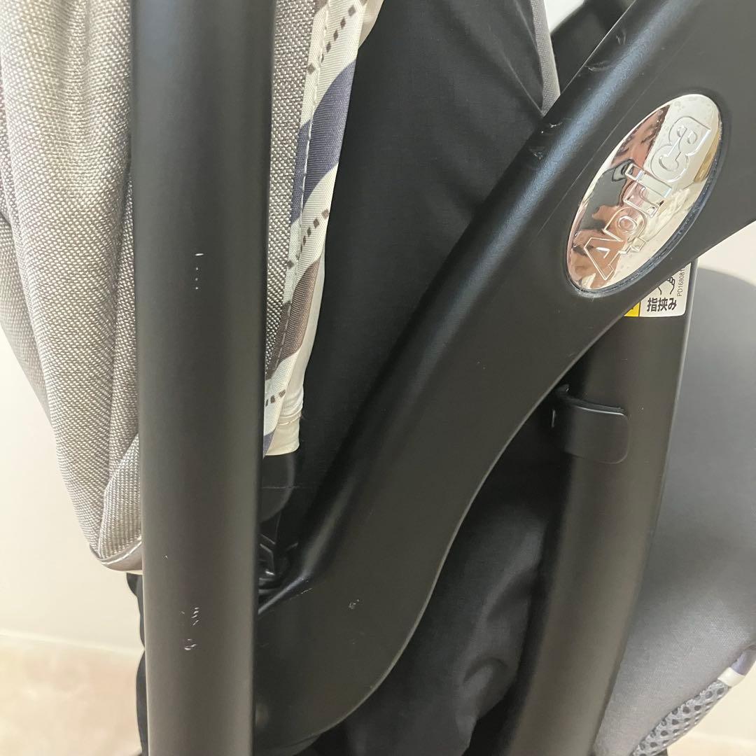 Aprica ラクーナエアーコンパクト グレー ベビーカー持ち手レザー ★美品