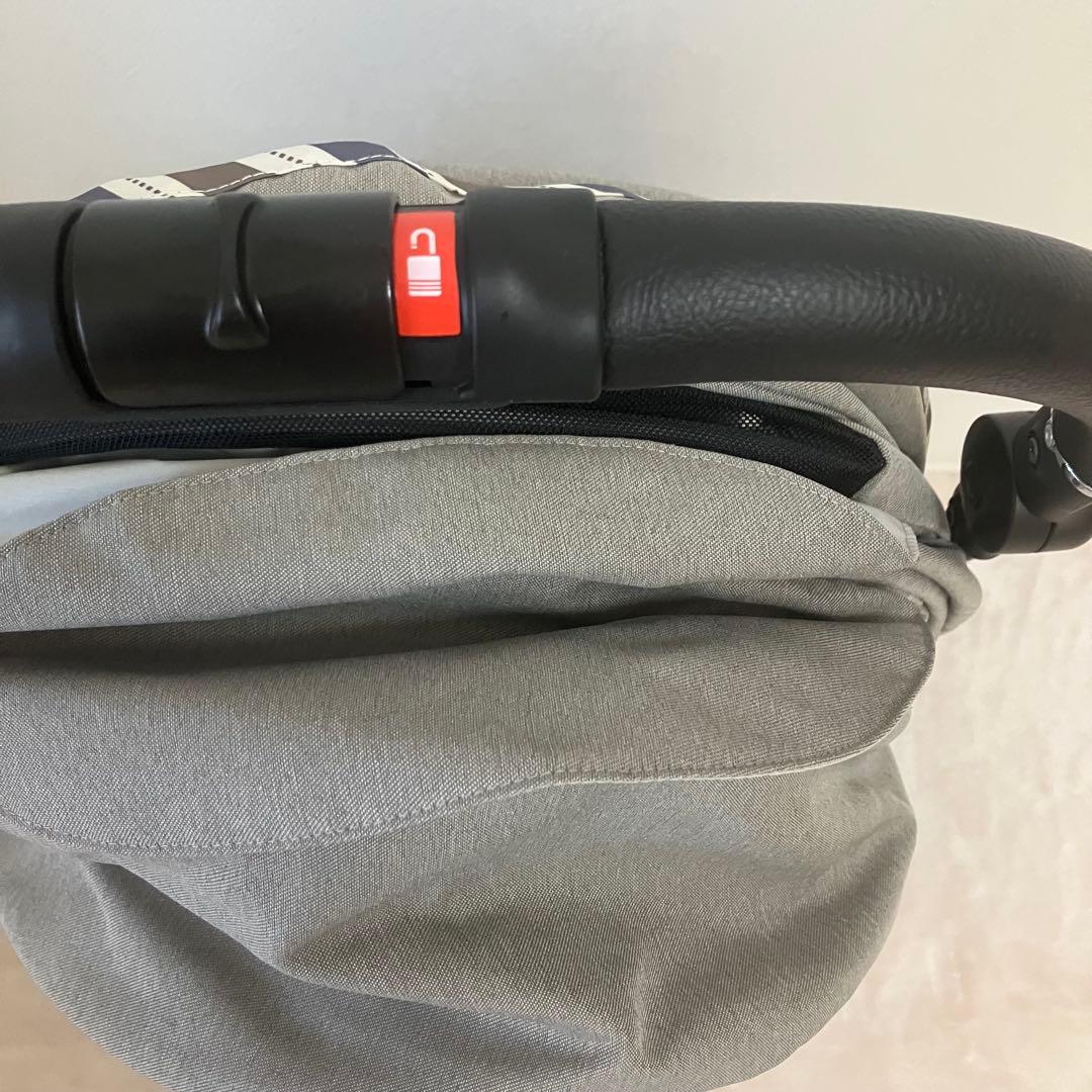 Aprica ラクーナエアーコンパクト グレー ベビーカー持ち手レザー ★美品