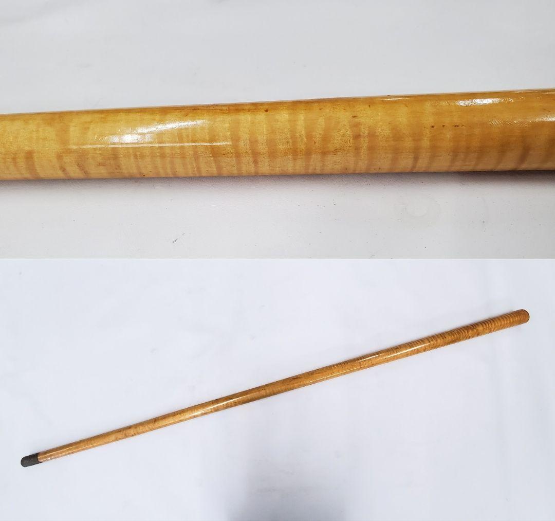 カーリーメープル　虎杢　トラ目　キュー　杖　材木　極トラ目