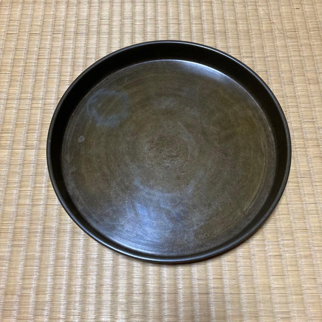 砂張盆？　お盆　金属　無地