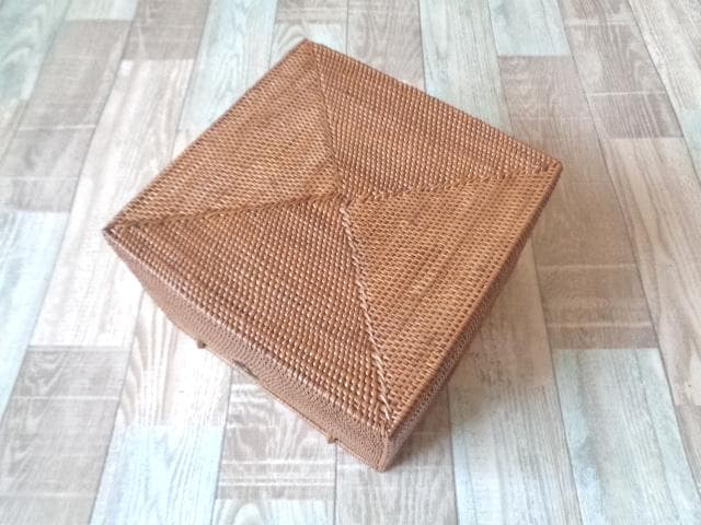 2種類セット●四角ボックス●フタ付●柄入●アタ●バリ島●1025.1