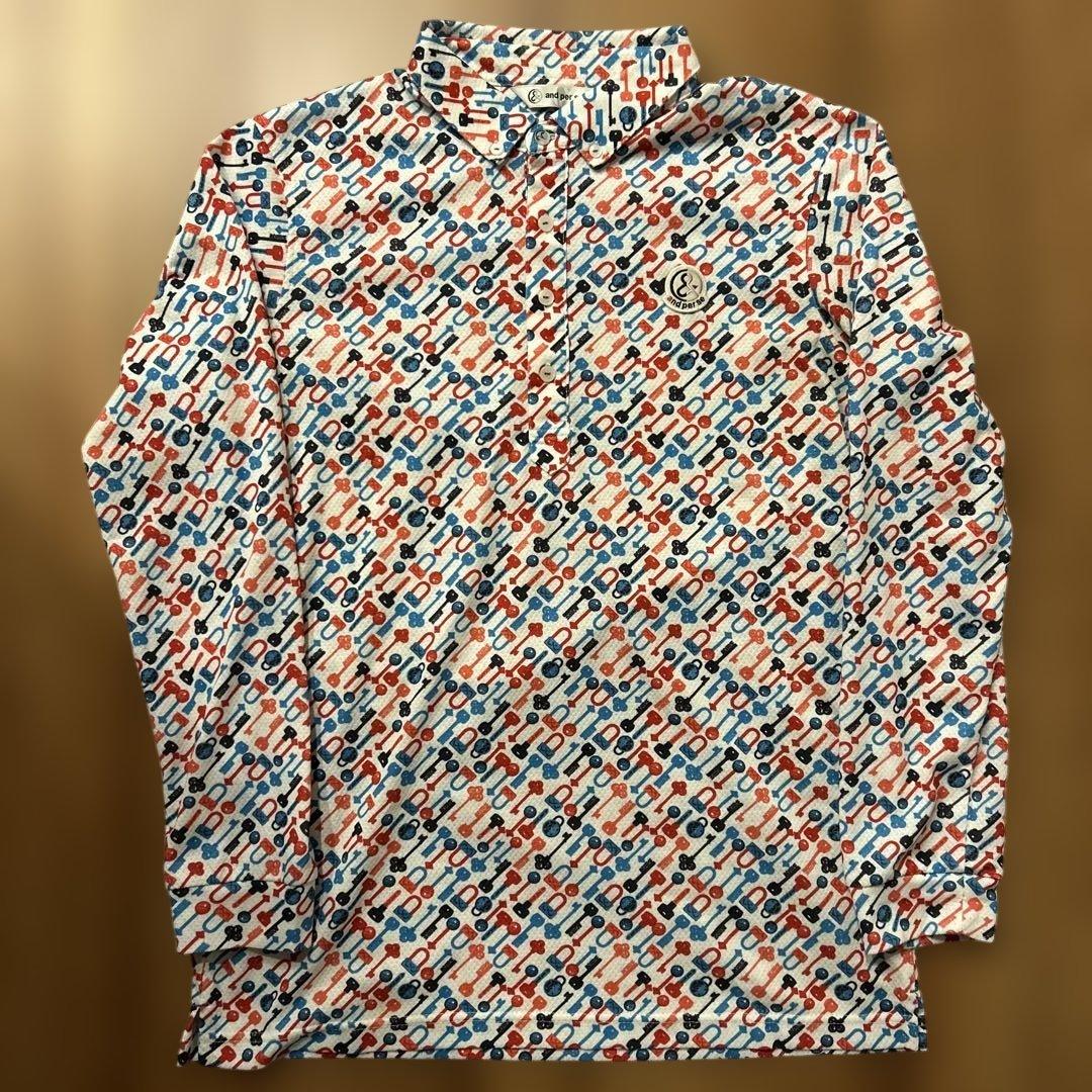 and per se アンパスィ 長袖ポロ 総柄 A9318MFX3 メンズ