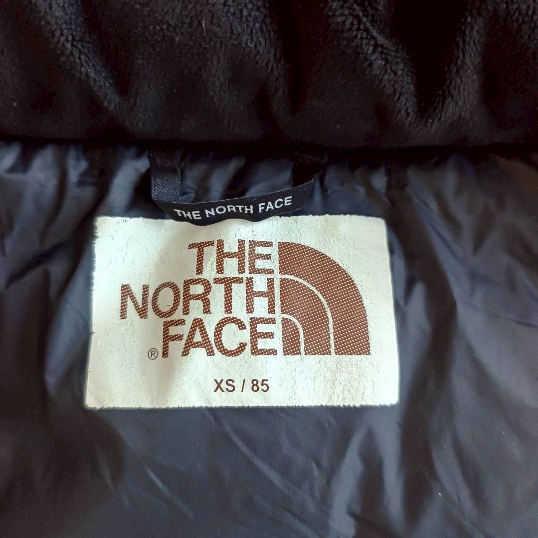 美品　ノースフェイス　ロングダウンジャケット　メンズ XS　ブラック　腕ロゴ