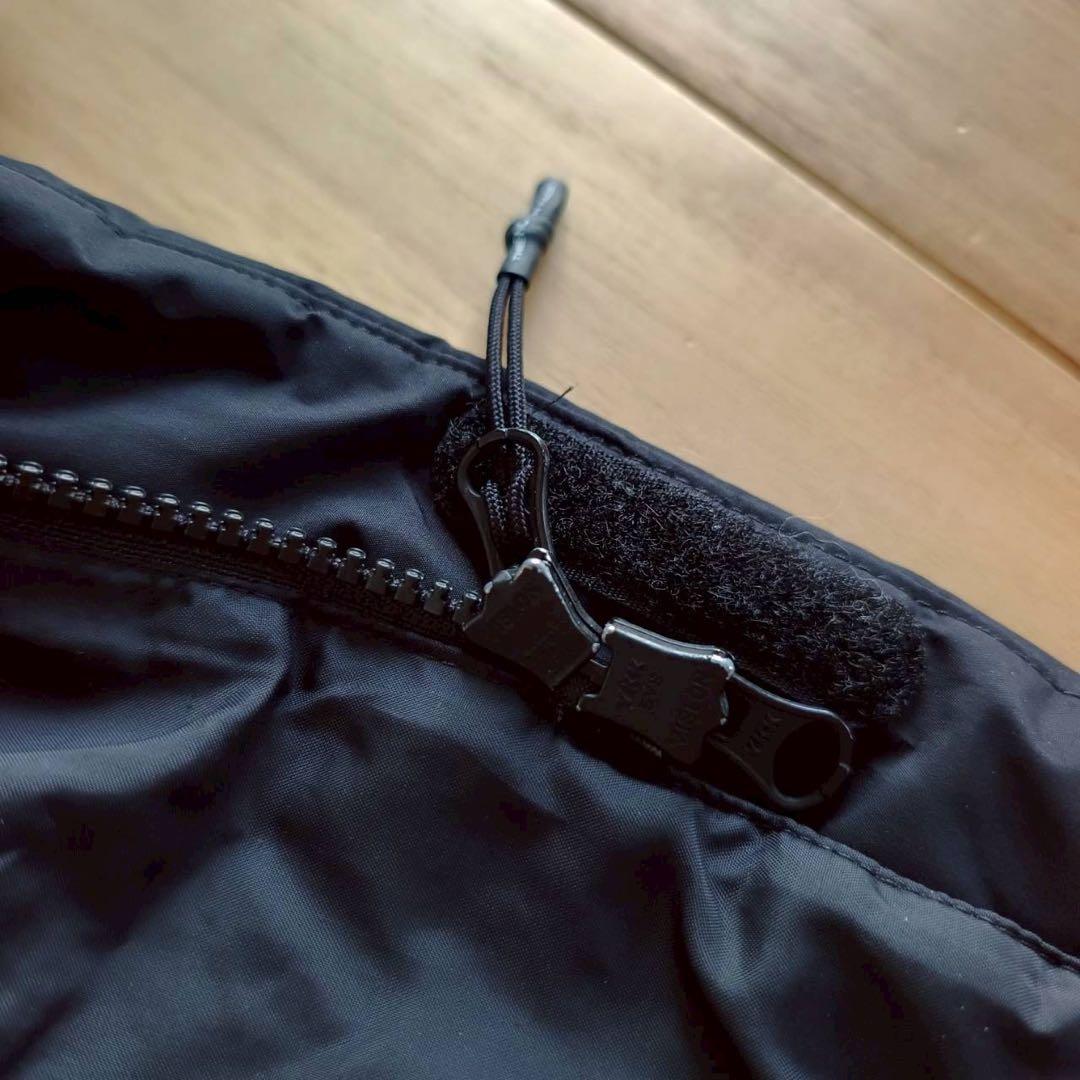 美品　ノースフェイス　ロングダウンジャケット　メンズ XS　ブラック　腕ロゴ