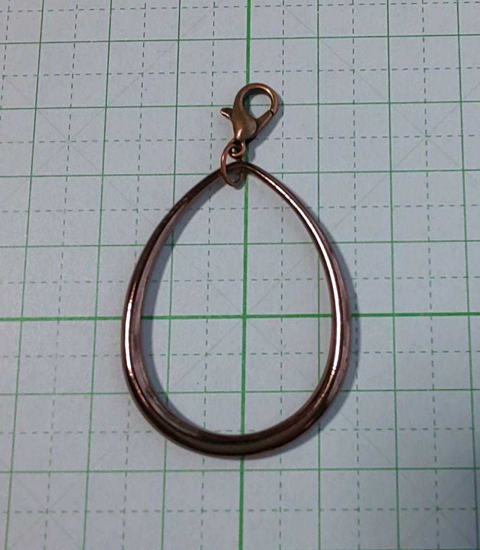 HM　ファスナーチャーム　ジップアクセサリー　チョコカラーメタル