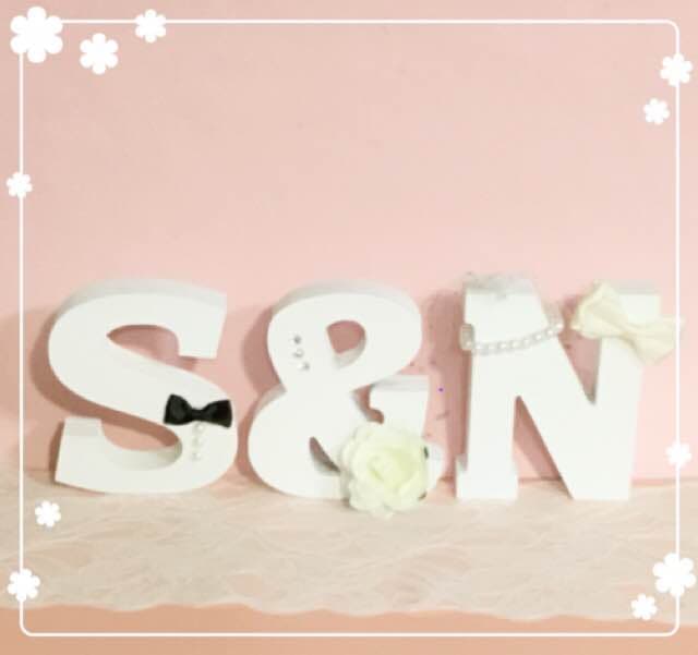 モグ様確認用♡ウエディングバージョン・イニシャルオブジェ