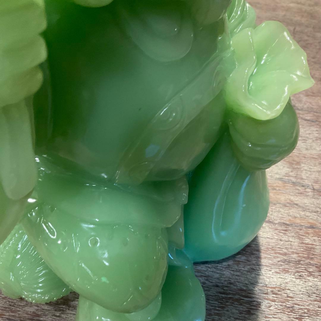希少！大きな 大黒天 翡翠 グリーン 七福神 縁起物 商売繁盛 金運 無病息災