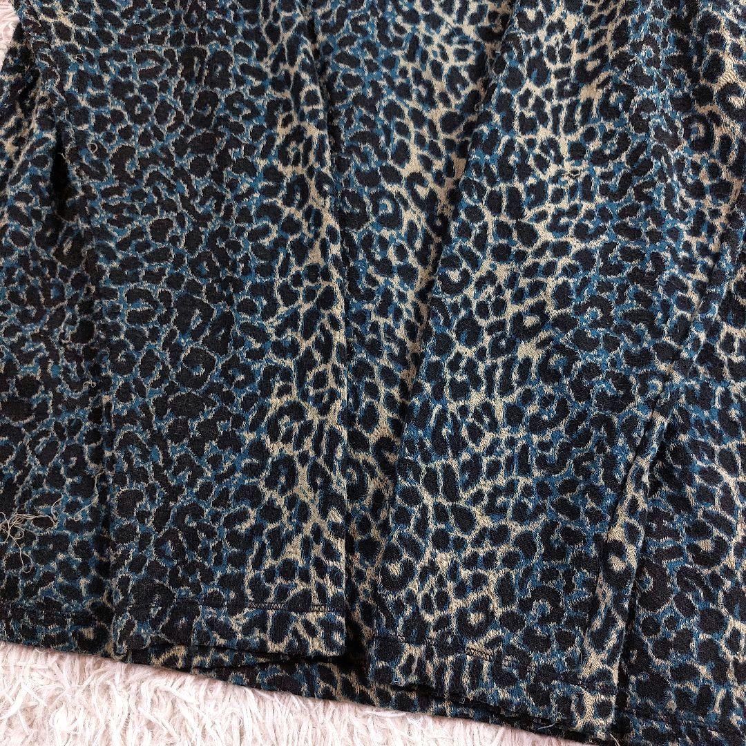 美品 Needles 近年 レオパード グラデーション 総柄 ニットガーディガン