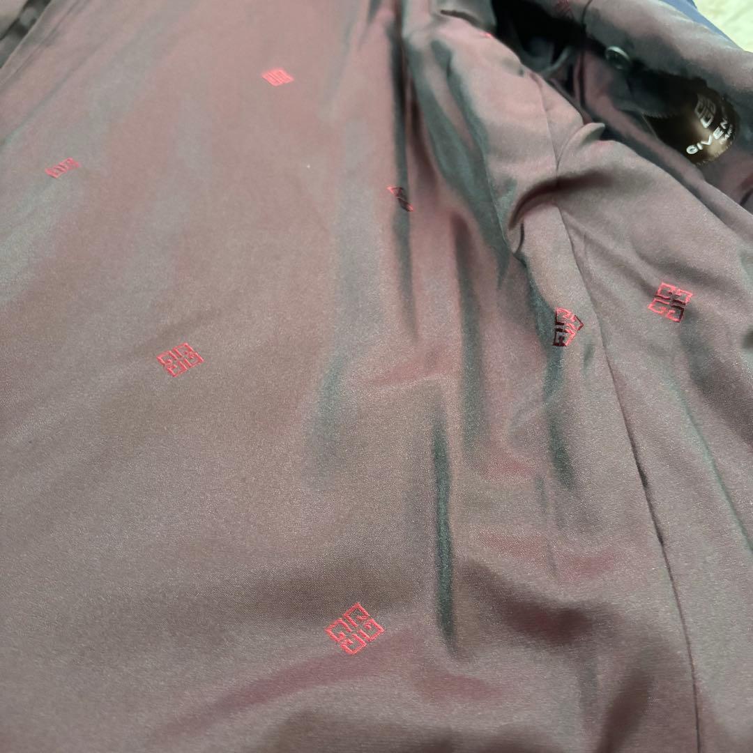 GIVENCHY ジバンシー カシミヤ100 ステンカラーコート ネイビー