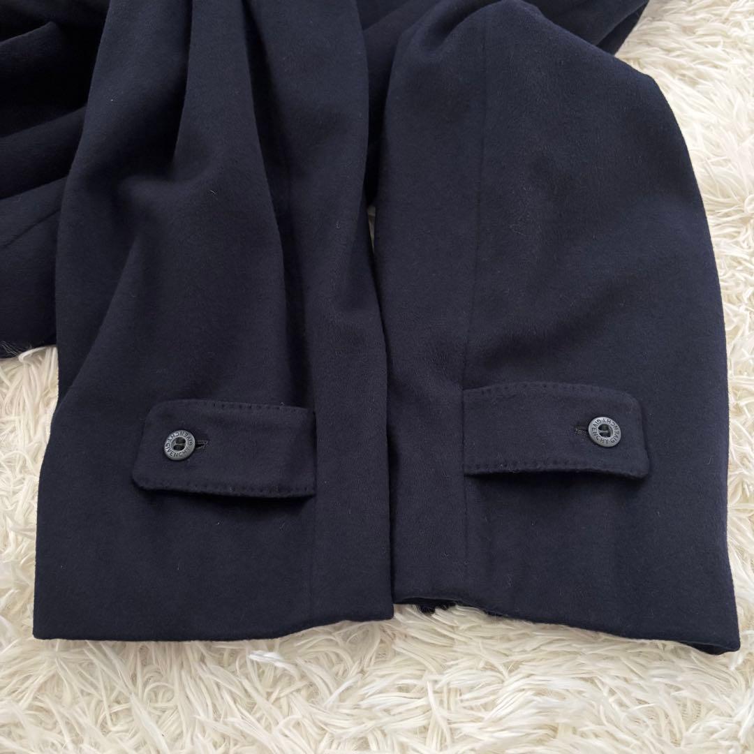 GIVENCHY ジバンシー カシミヤ100 ステンカラーコート ネイビー