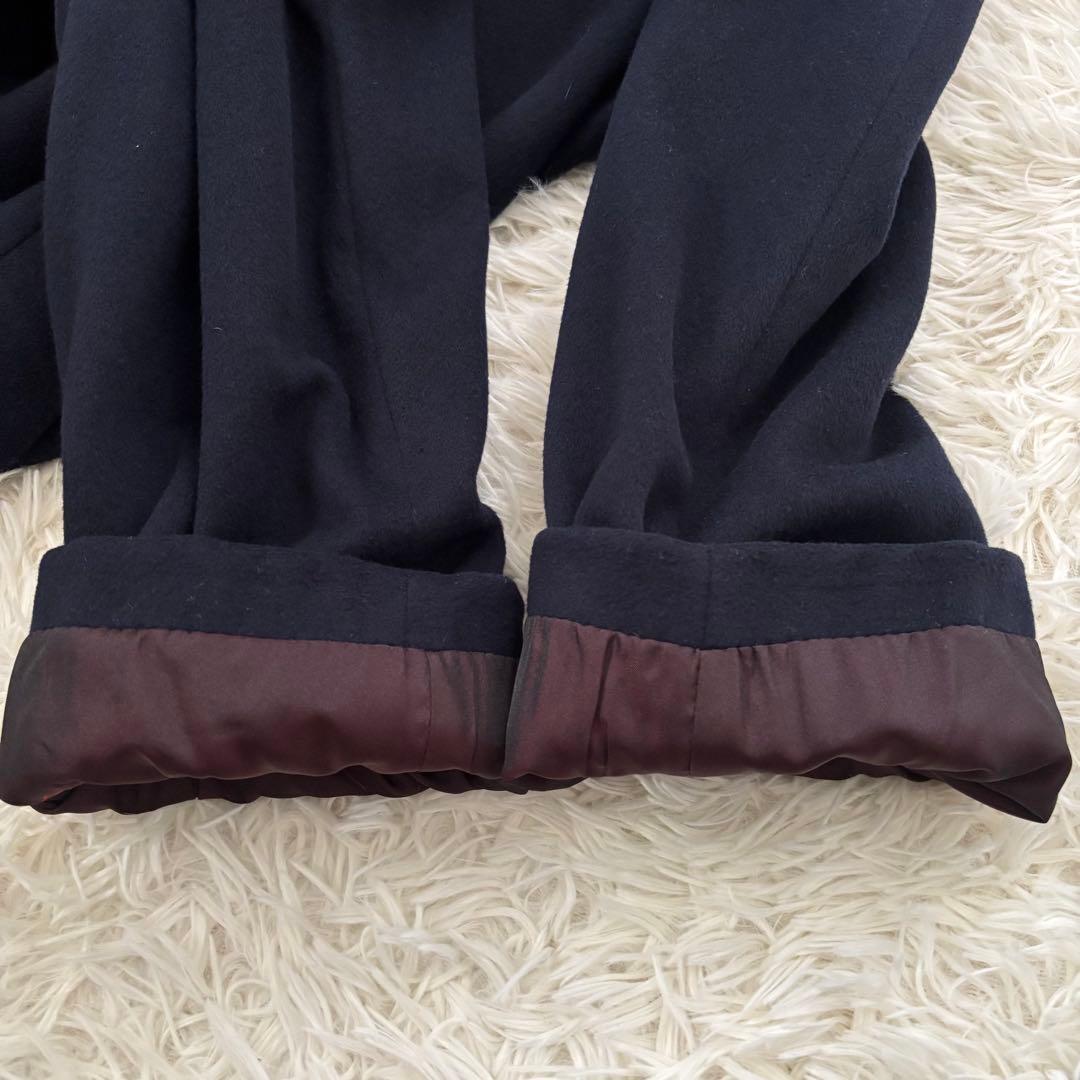 GIVENCHY ジバンシー カシミヤ100 ステンカラーコート ネイビー