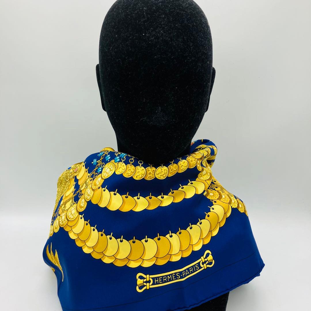 11s30 美品 エルメス HERMÈSスカーフ KOSMIMA シルク100%