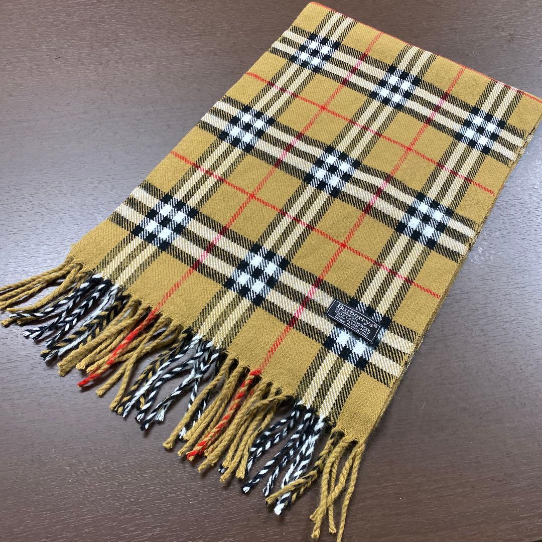 【美品】Burberry's ウールマフラー チェック柄