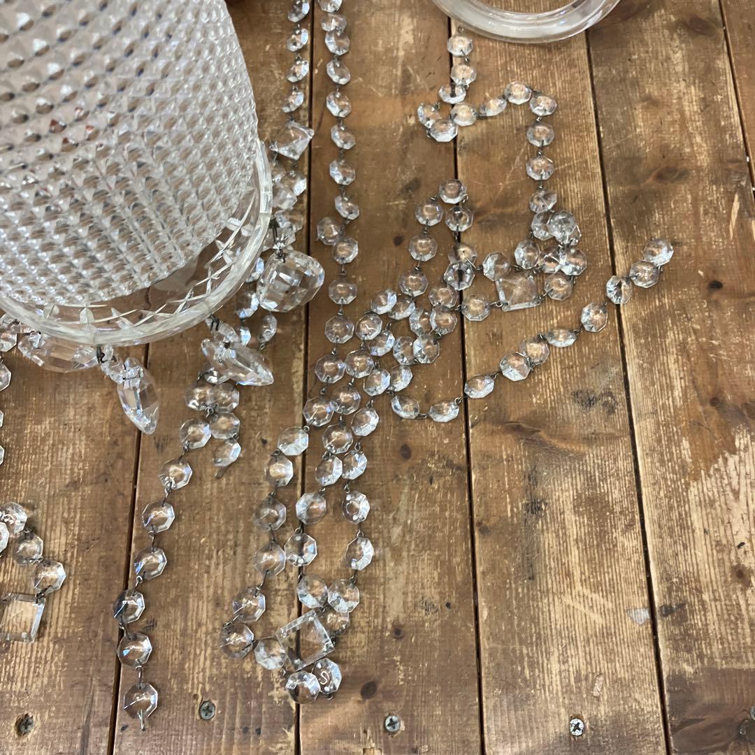 昭和レトロ HOYA ホヤクリスタル ガラス製 シャンデリア