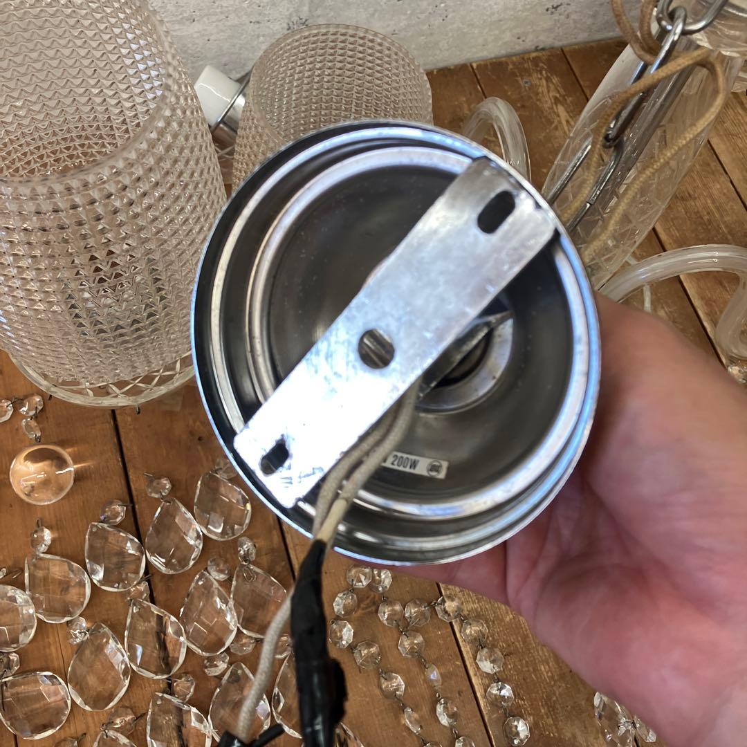 昭和レトロ HOYA ホヤクリスタル ガラス製 シャンデリア