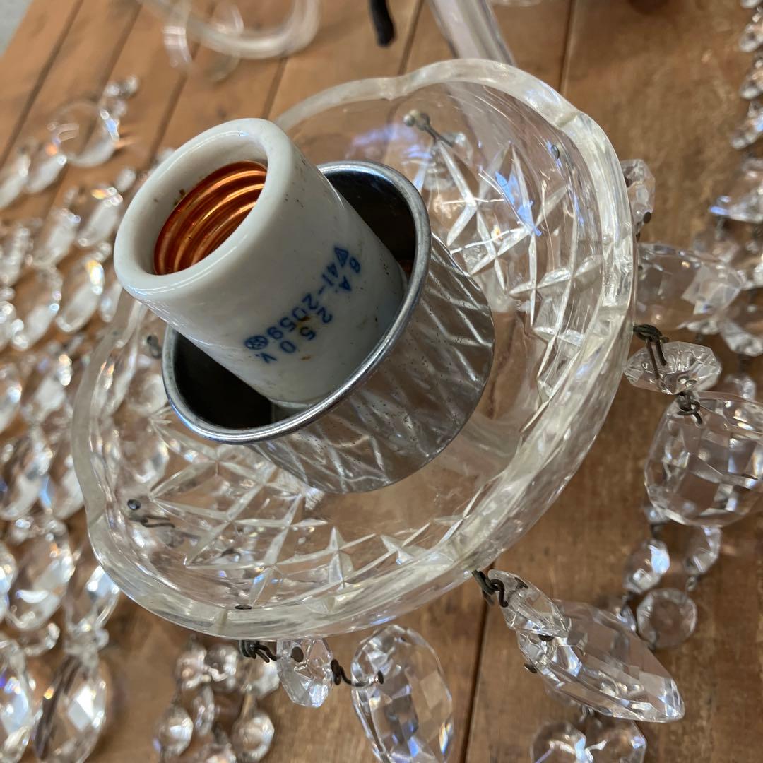 昭和レトロ HOYA ホヤクリスタル ガラス製 シャンデリア