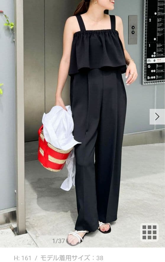 NOLLEY'S　ウォッシャブルラッフルパーツ付きオールインワン