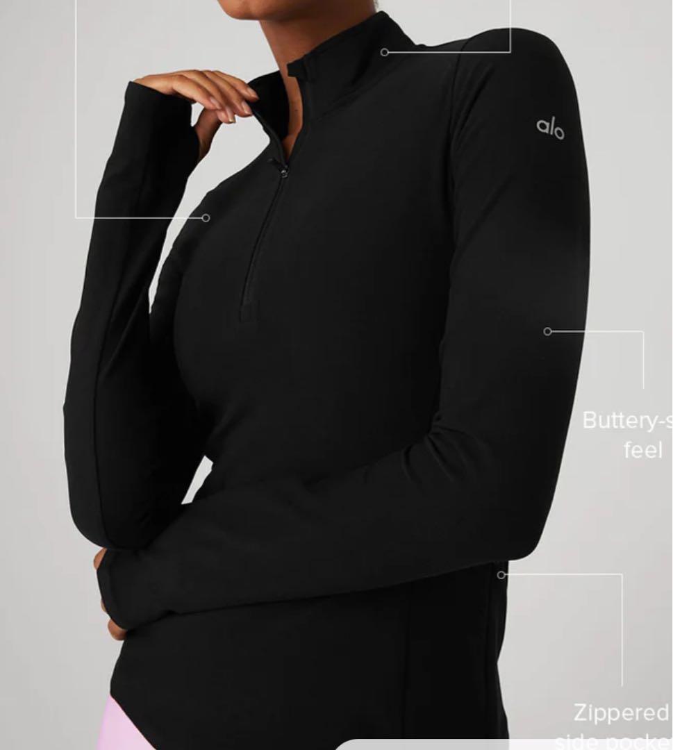 ヨガ・ピラティス alo Alosoft 1/2 Zip Rapid Pullover