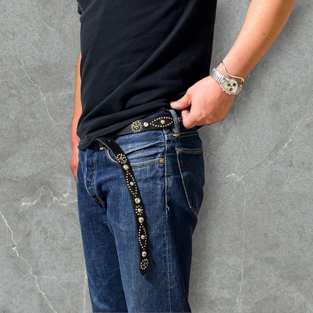 ハンドメイドナローベルトピースマークオール23mm125cm36inch