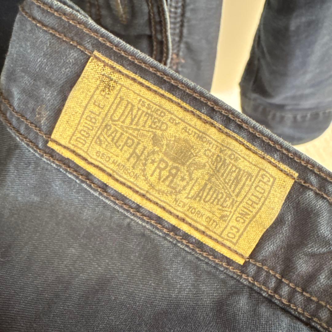 RRL インディゴ コットンリネン サティーン ワークシャツ Sサイズ
