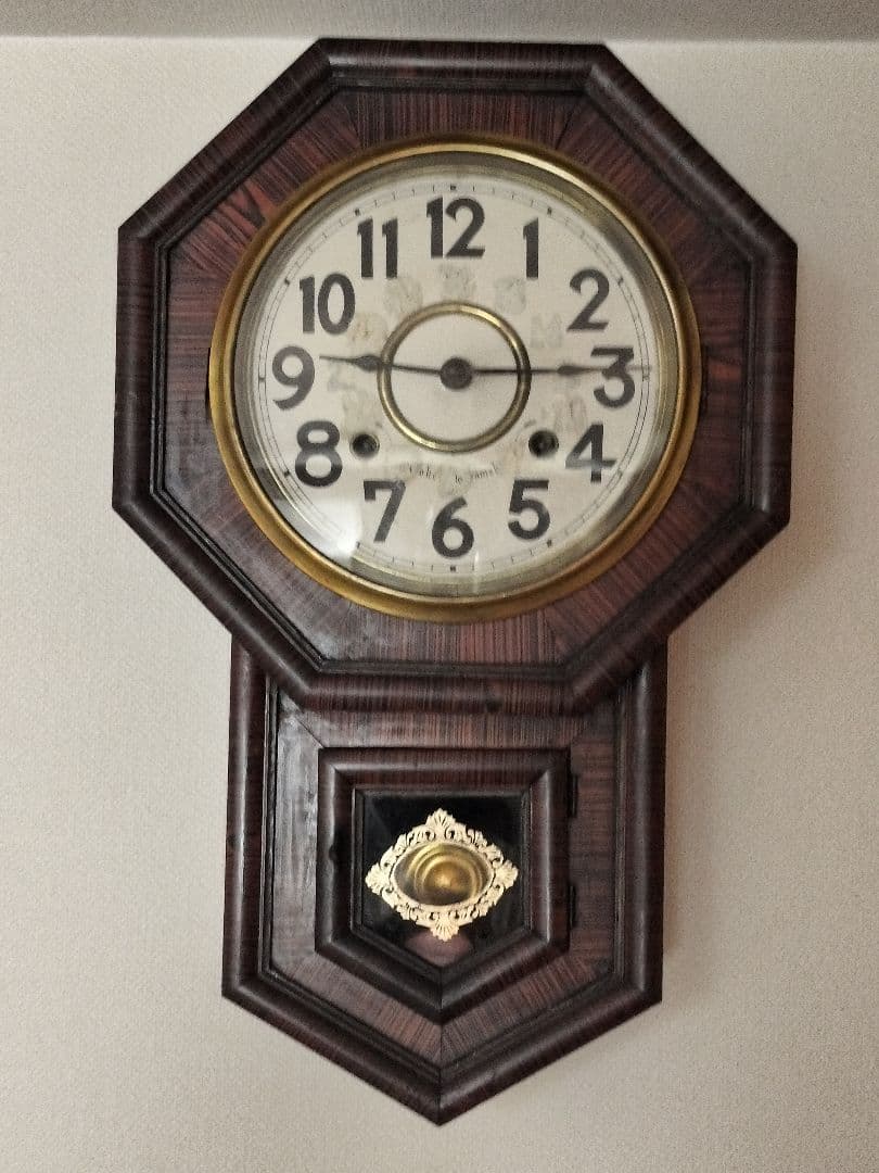 注油・調整・動作確認済 可動品 精工舎 八角柱時計８日巻 掛時計 アンティーク