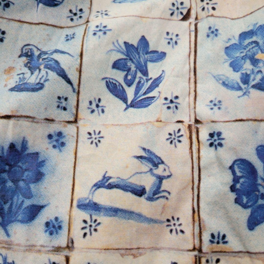 PRADA　プラダ　爽やか　ブルー　ワンピース　ドレス　フレア　可愛い　花柄