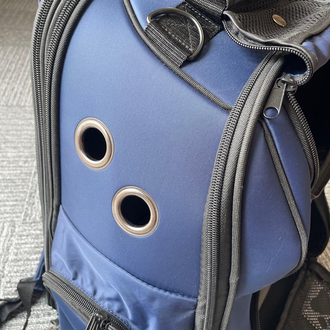 DOG DEPT ドッグデプト　伸縮リュックキャリー ネイビー ペット用