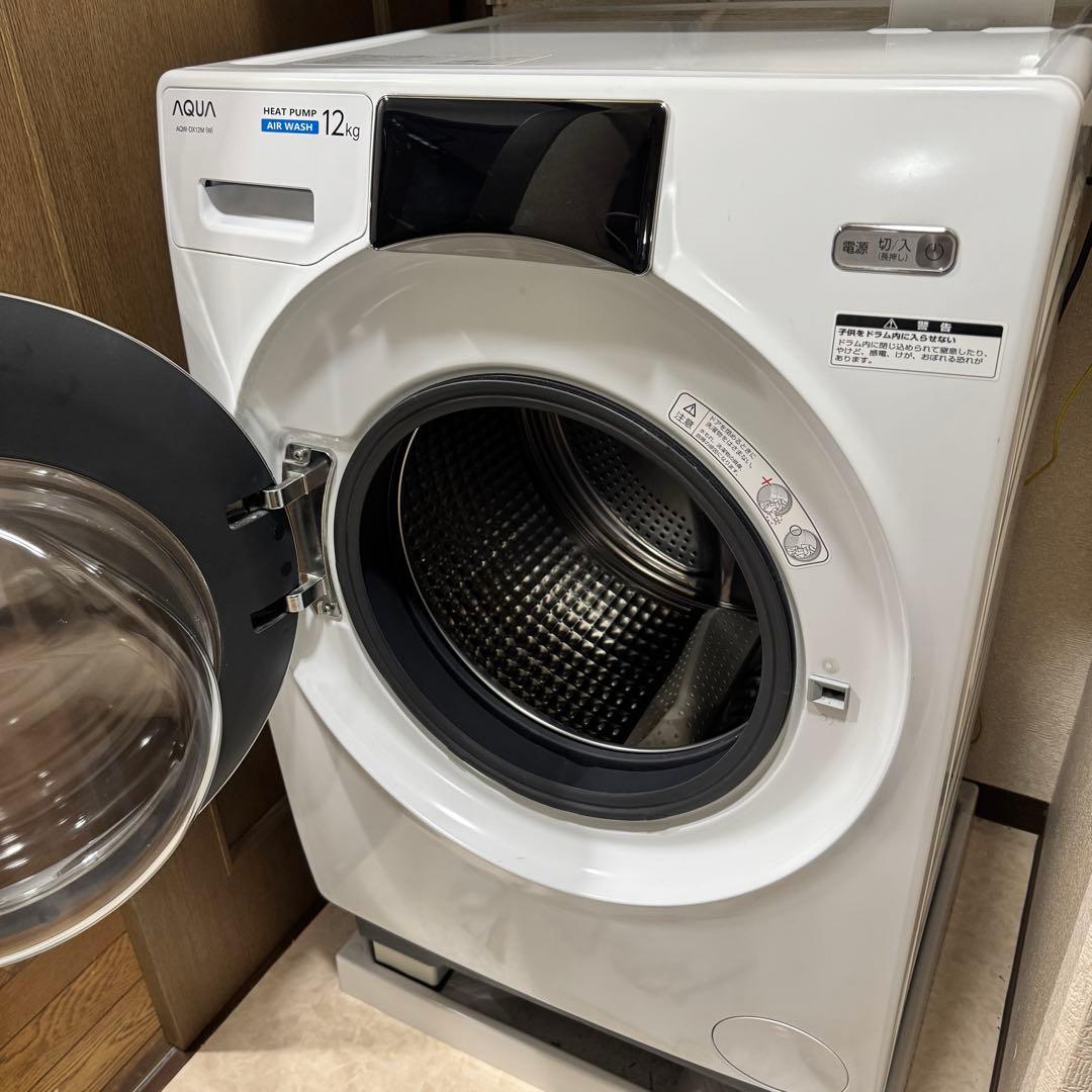 AQUA ドラム式洗濯機 AQW-DX12M-W【送料込：たのメル便】