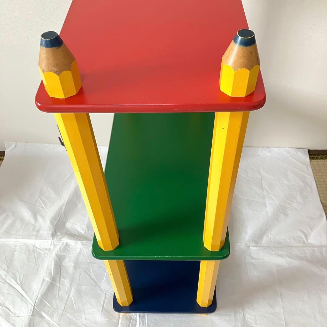 【貴重・昭和レトロ】ピエール・サラのペンシルシェルフ♡えんぴつ3段ラック♡棚